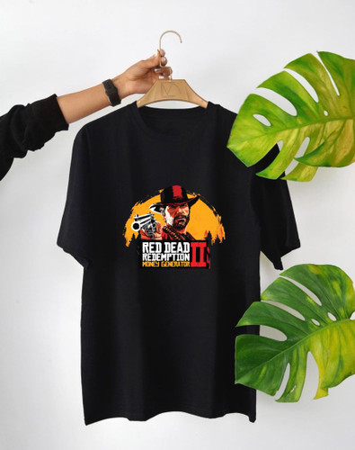 تیشرت مردانه پنبه طرحدار طرح RED DEAD برند دیجی تیشرت - پارچه پنبهای