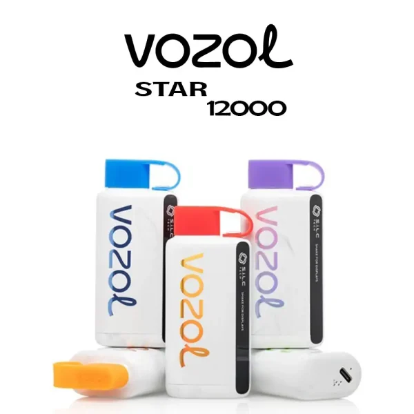 پاد یکبار مصرف وزول مدل Vozol 12000 Puff با نمایشگر باتری قابل شارژ
