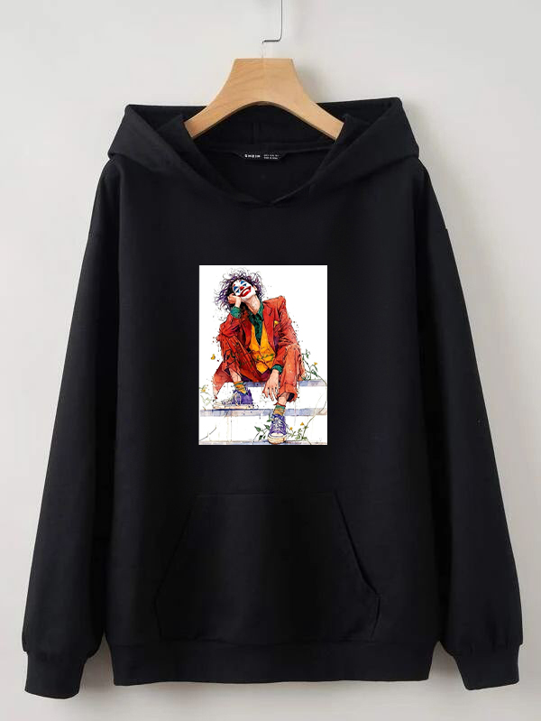 هودی مردانه پنبه ای پشت کرک طرح جوکر