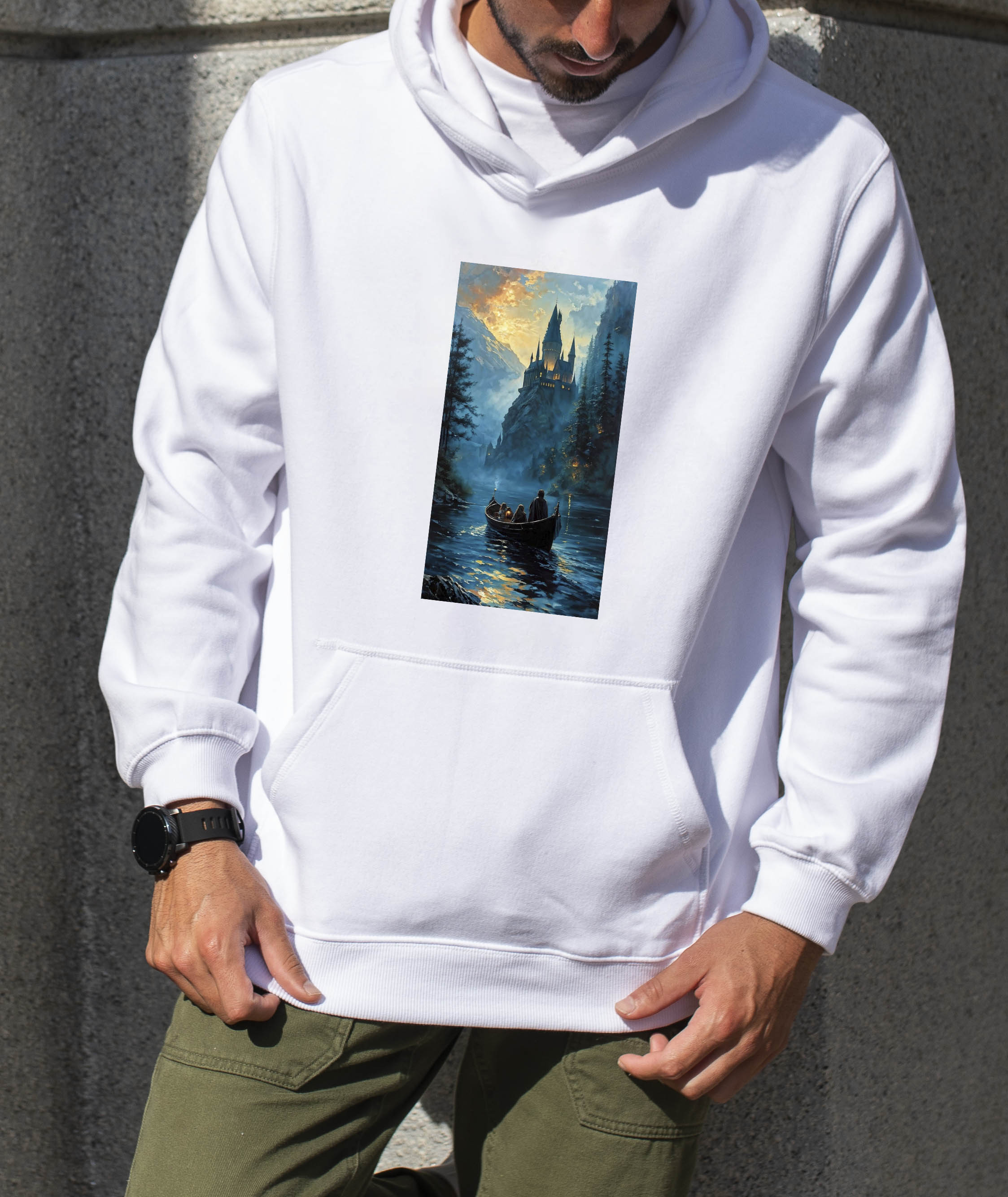 هودی مردانه پنبه ای پشت کرک طرحدار هری پاتر