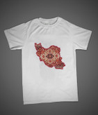 تیشرت پنبهای طرح فرش ایرانی نمای پشت