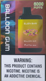 پاد یکبار مصرف ELEN BAR 6000 Puffs قابل شارژ باتری الین بار - قابل شارژ