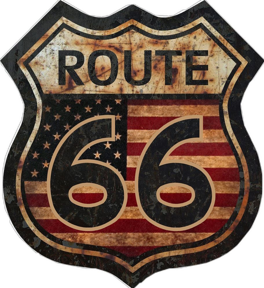 برچسب استیکر حرارتی لباس و پارچه طرح مسیر66 ROUTE