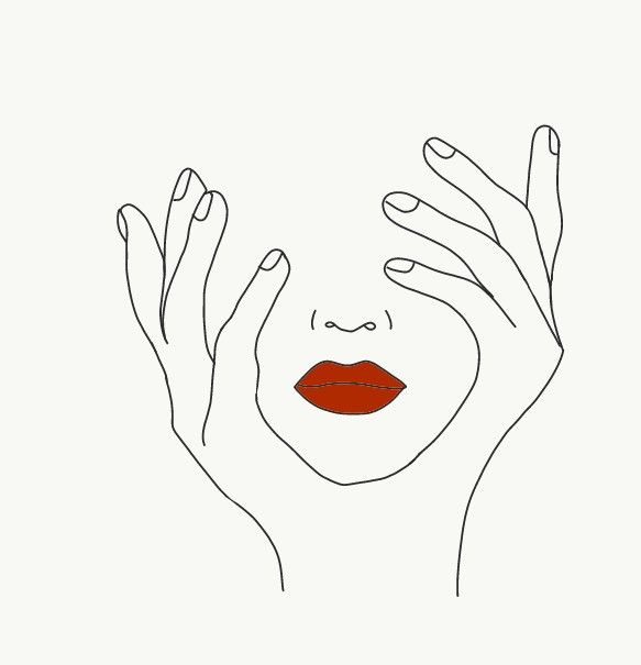 برچسب استیکر حرارتی DTF  لباس و پارچه طرح خطی صورت