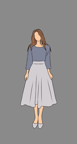 برچسب استیکر حرارتی DTF لباس و پارچه طرح دختر با دامن