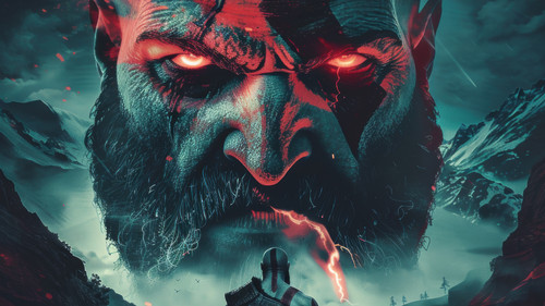 برچسب استیکر حرارتی DTF لباس و پارچه طرح God of War