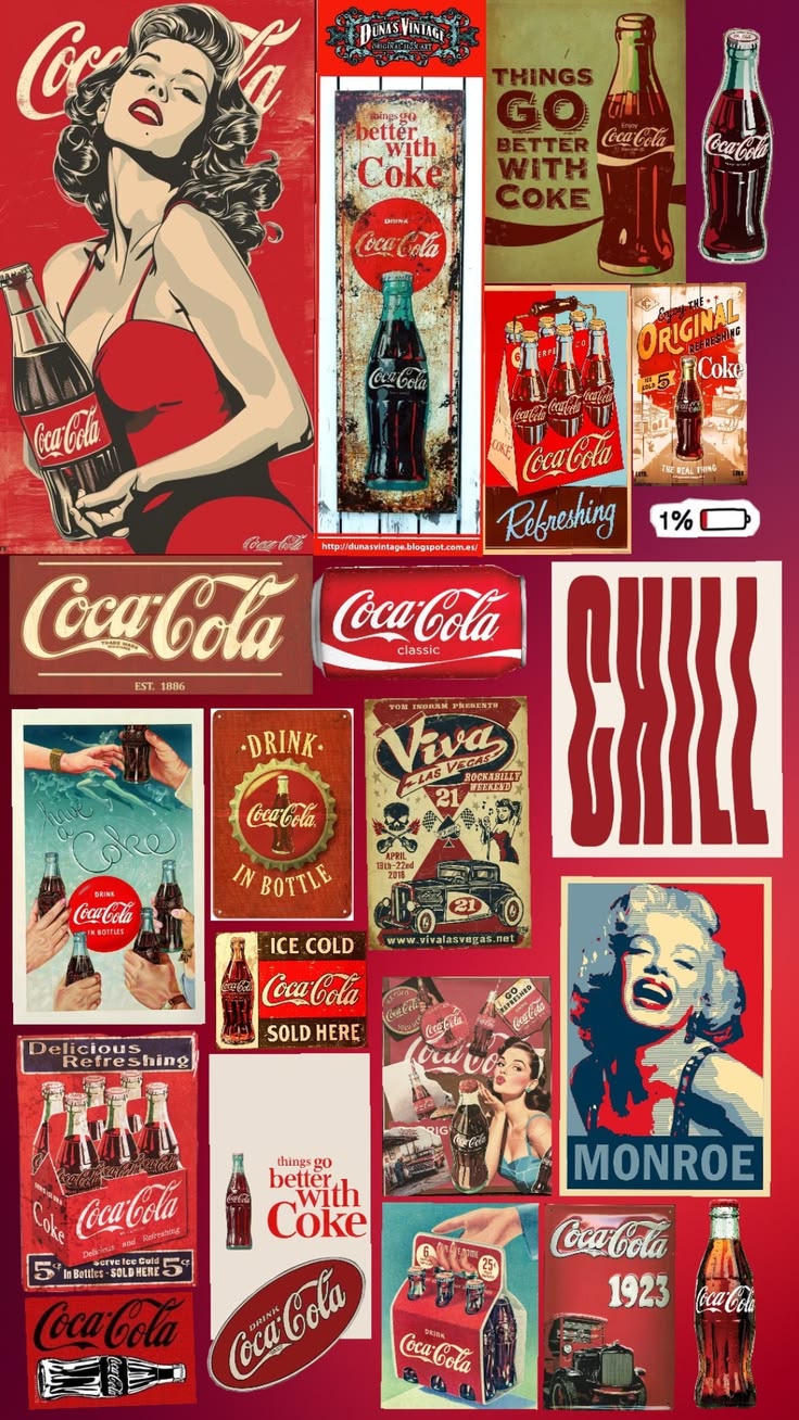 برچسب استیکر حرارتی DTF  لباس و پارچه طرح کوکاکولا و مرلین مونرو